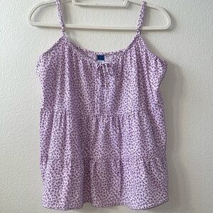 Old navy purple ditzy print tank. Size large.